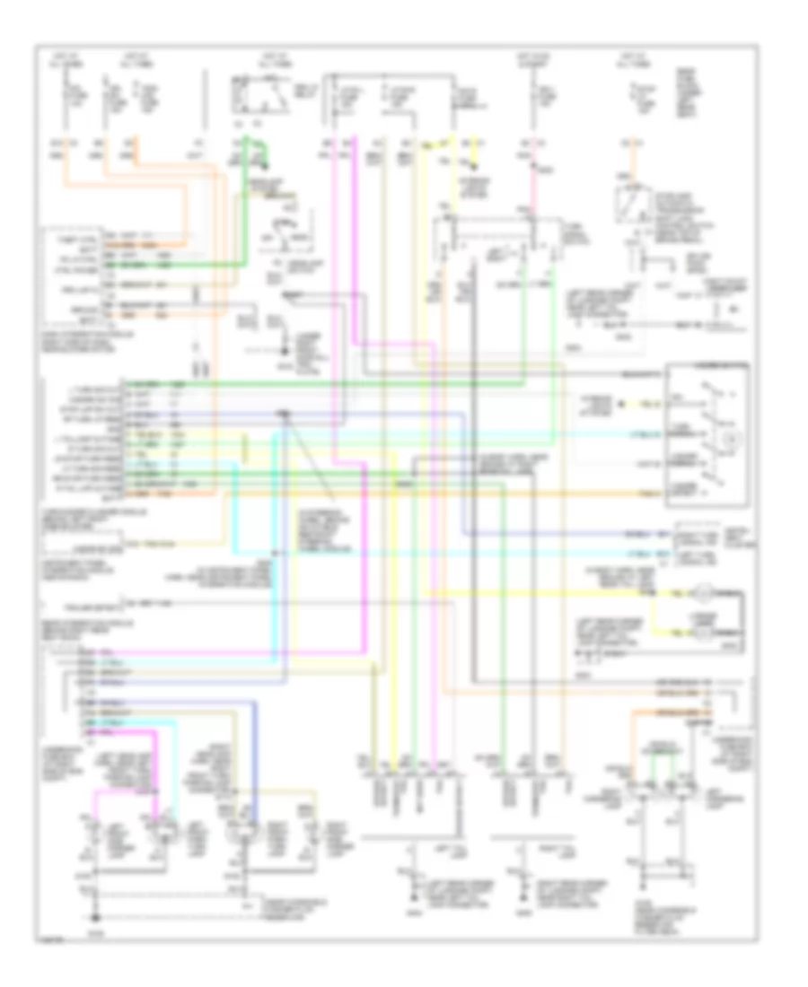 Exterior Lamps Wiring Diagram, without Trailer Tow for Cadillac DeVille 2000