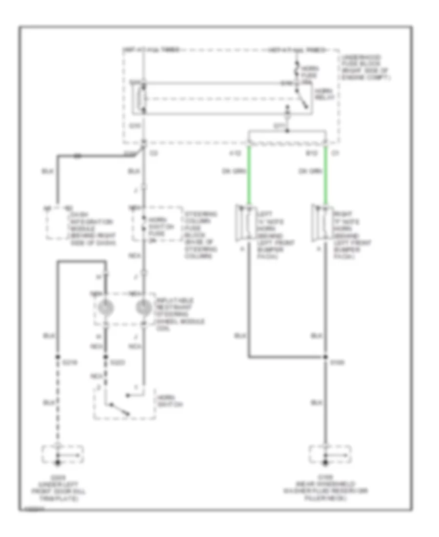 Horn Wiring Diagram for Cadillac DeVille 2000