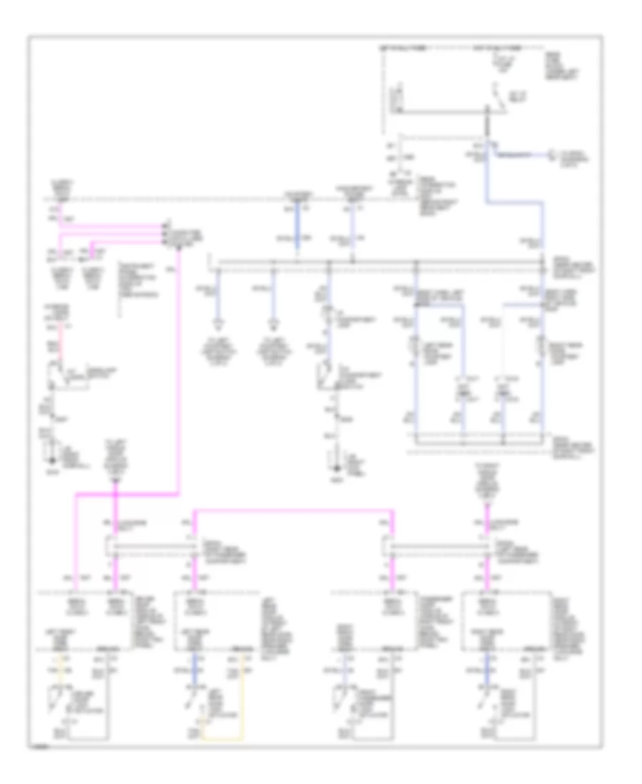 Courtesy Lamps Wiring Diagram, Hearse  Limousine (1 of 2) for Cadillac DeVille 2000