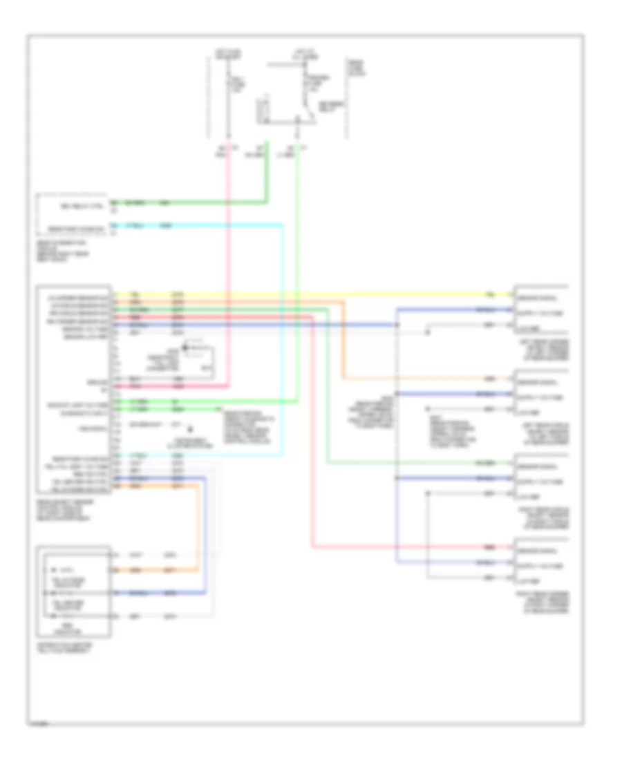Parking Assistant Wiring Diagram for Cadillac DeVille 2000