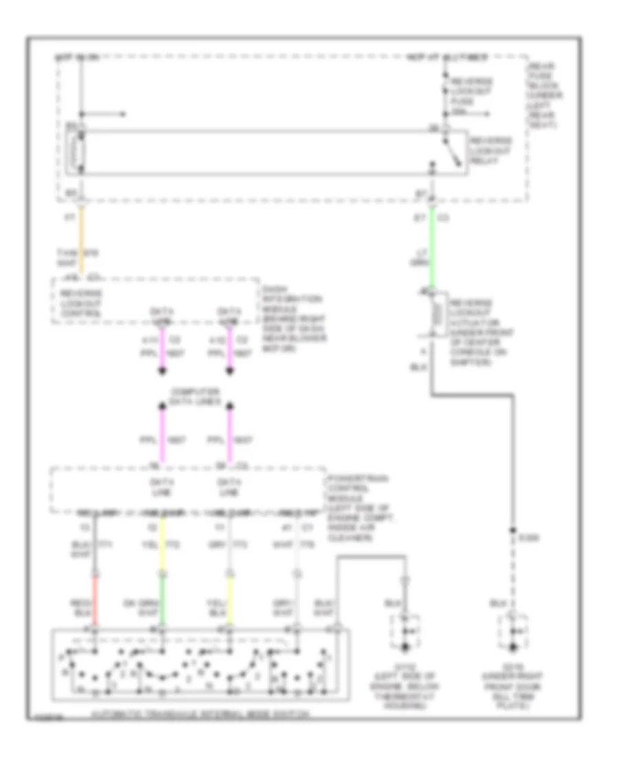 Reverse Lockout Wiring Diagram for Cadillac DeVille 2000