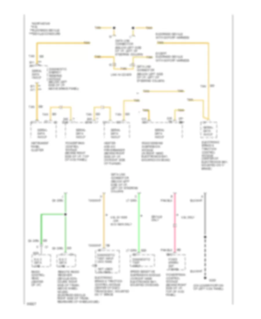 Data Link Connector Wiring Diagram for Cadillac Eldorado 1994