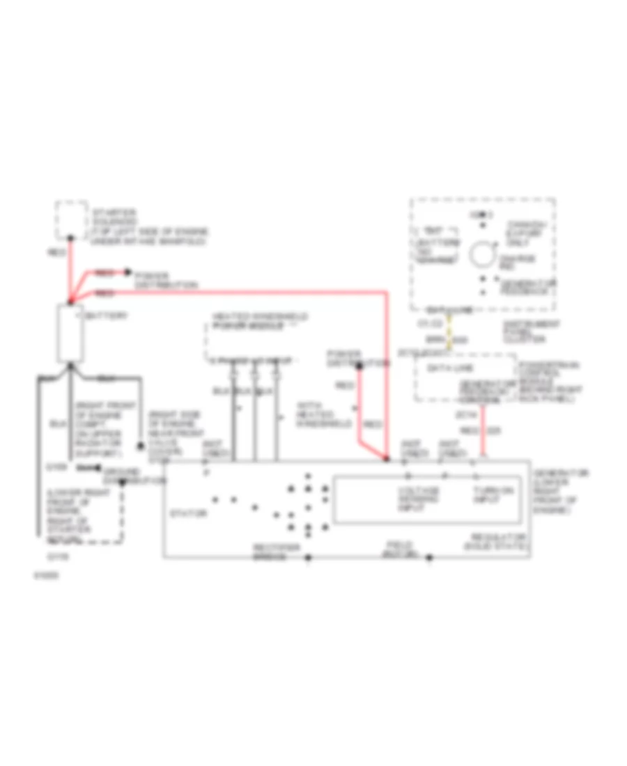 4 6L VIN 9 Charging Wiring Diagram for Cadillac Eldorado 1994