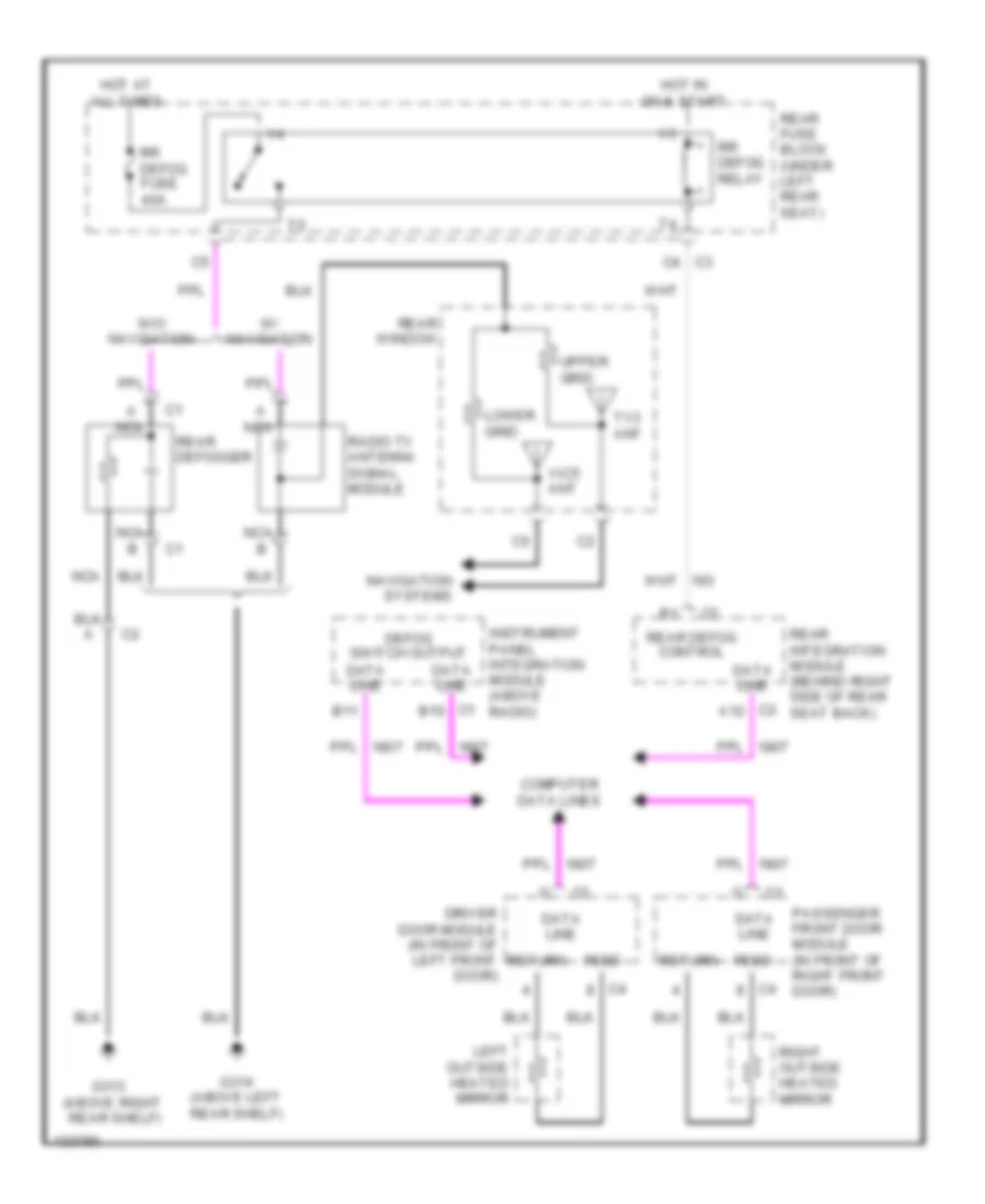 Defogger Wiring Diagram for Cadillac DeVille DHS 2000