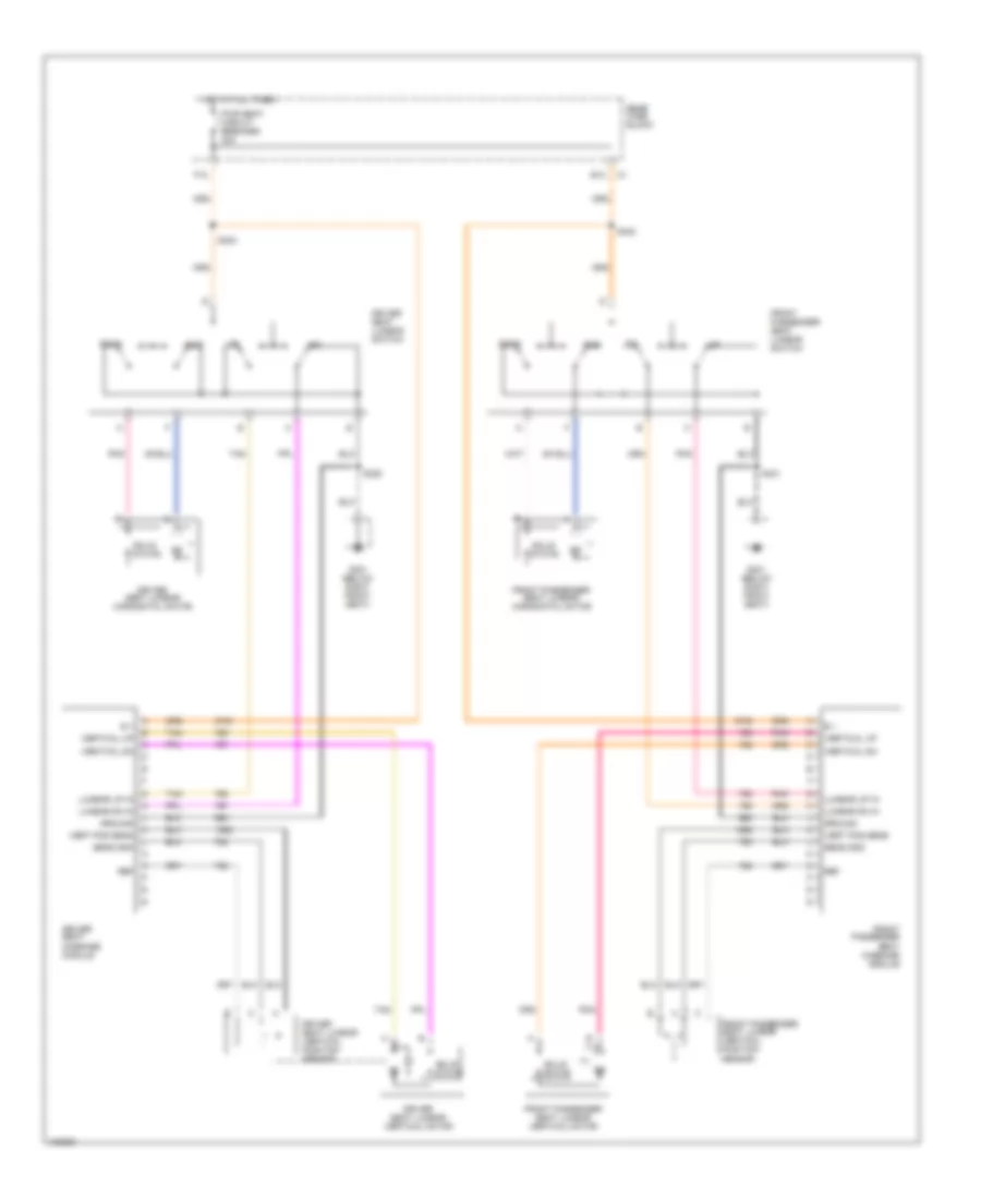 Lumbar Wiring Diagram, with Massage for Cadillac DeVille DHS 2000