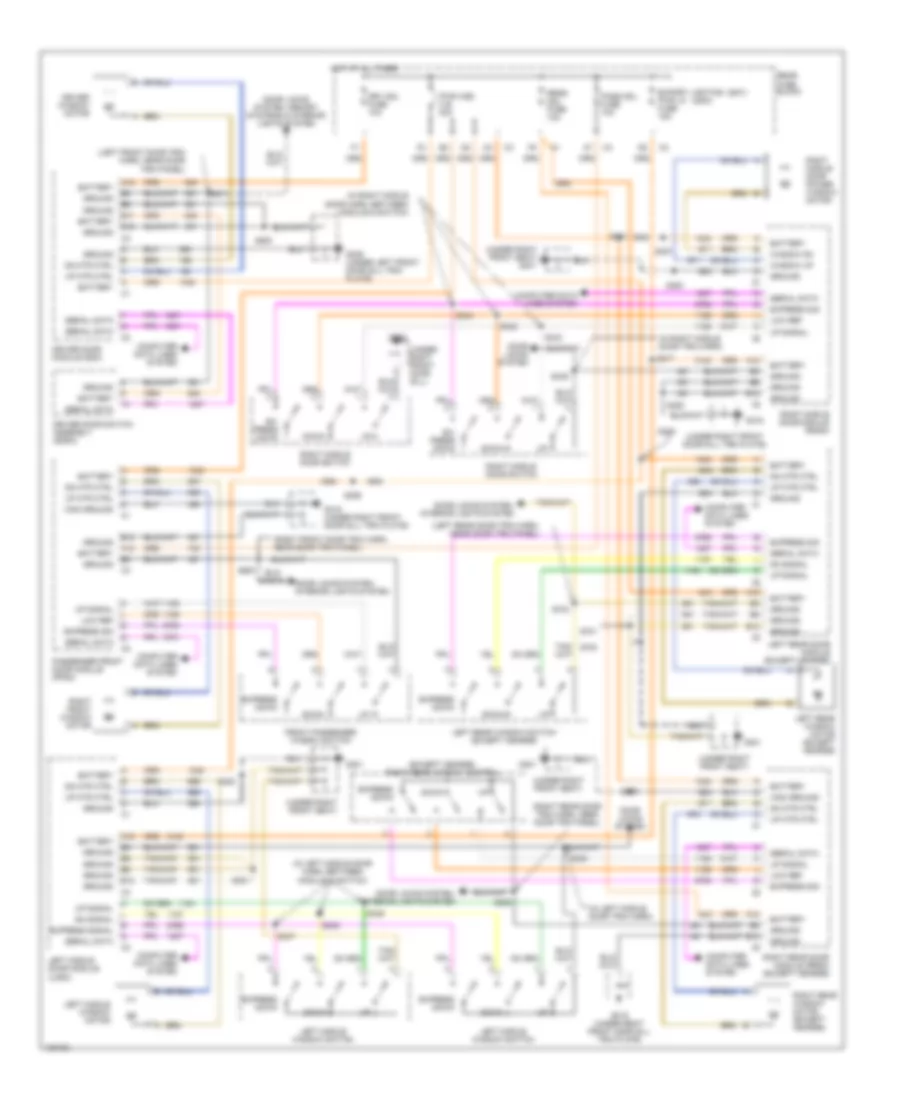 Power Windows Wiring Diagram for Cadillac DeVille DHS 2000