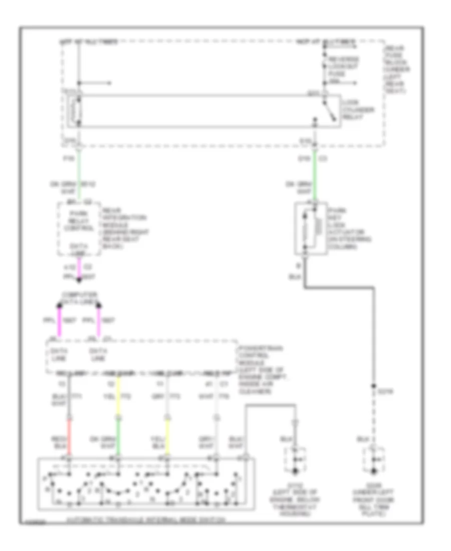 Electric Park Lock Wiring Diagram for Cadillac DeVille DHS 2000