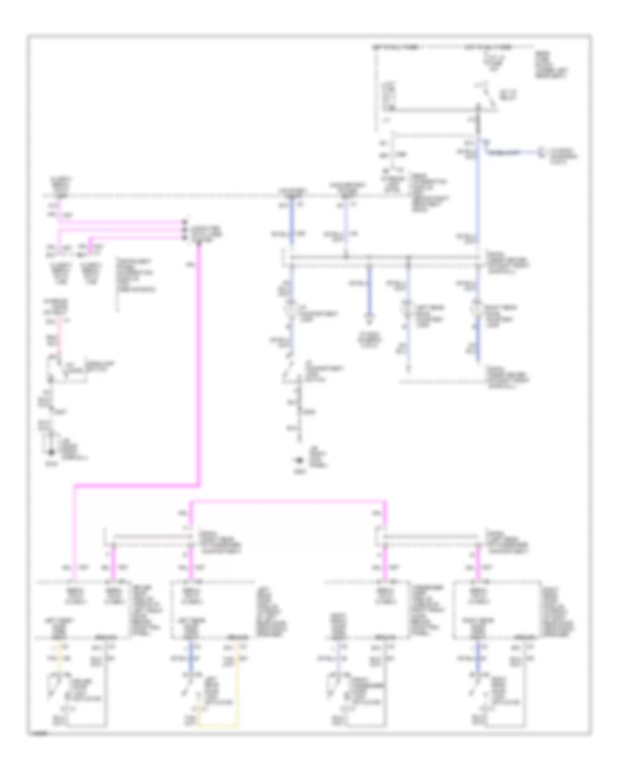 Courtesy Lamps Wiring Diagram Except Hearse  Limousine 1 of 2 for Cadillac DeVille DTS 2000