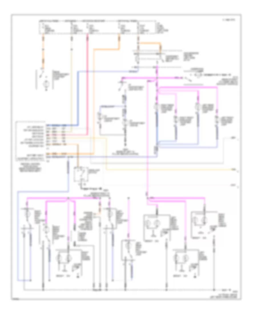 Courtesy Lamps Wiring Diagram 1 of 2 for Cadillac Fleetwood 1994