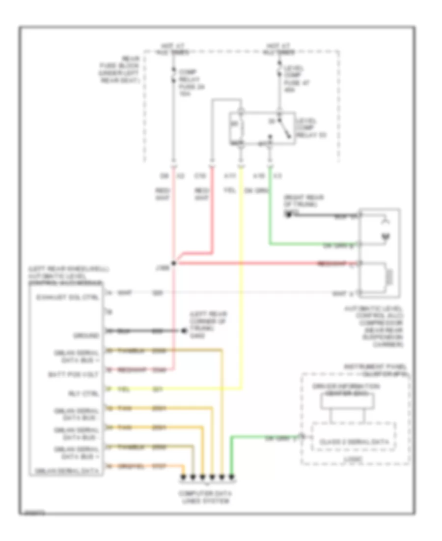 Electronic Level Control Wiring Diagram for Cadillac DTS 2009