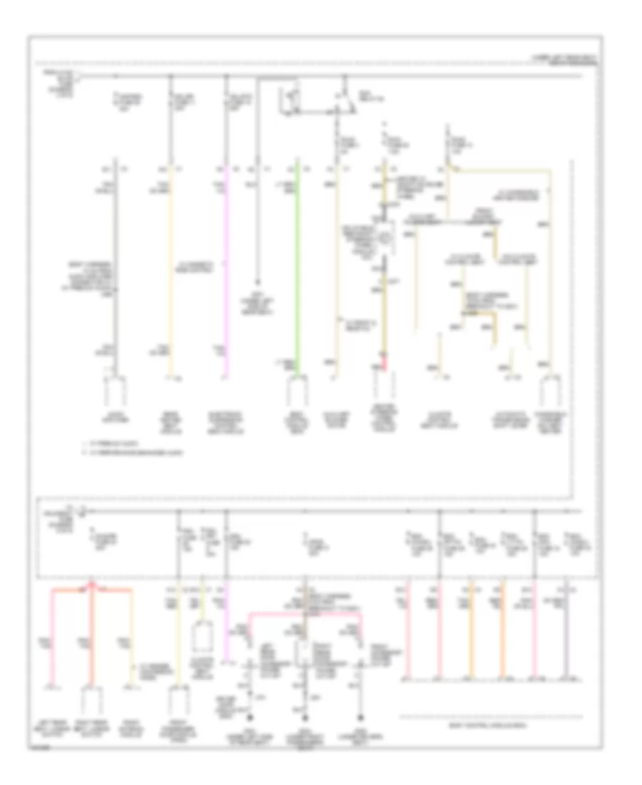 Power Distribution Wiring Diagram 4 of 5 for Cadillac DTS 2009