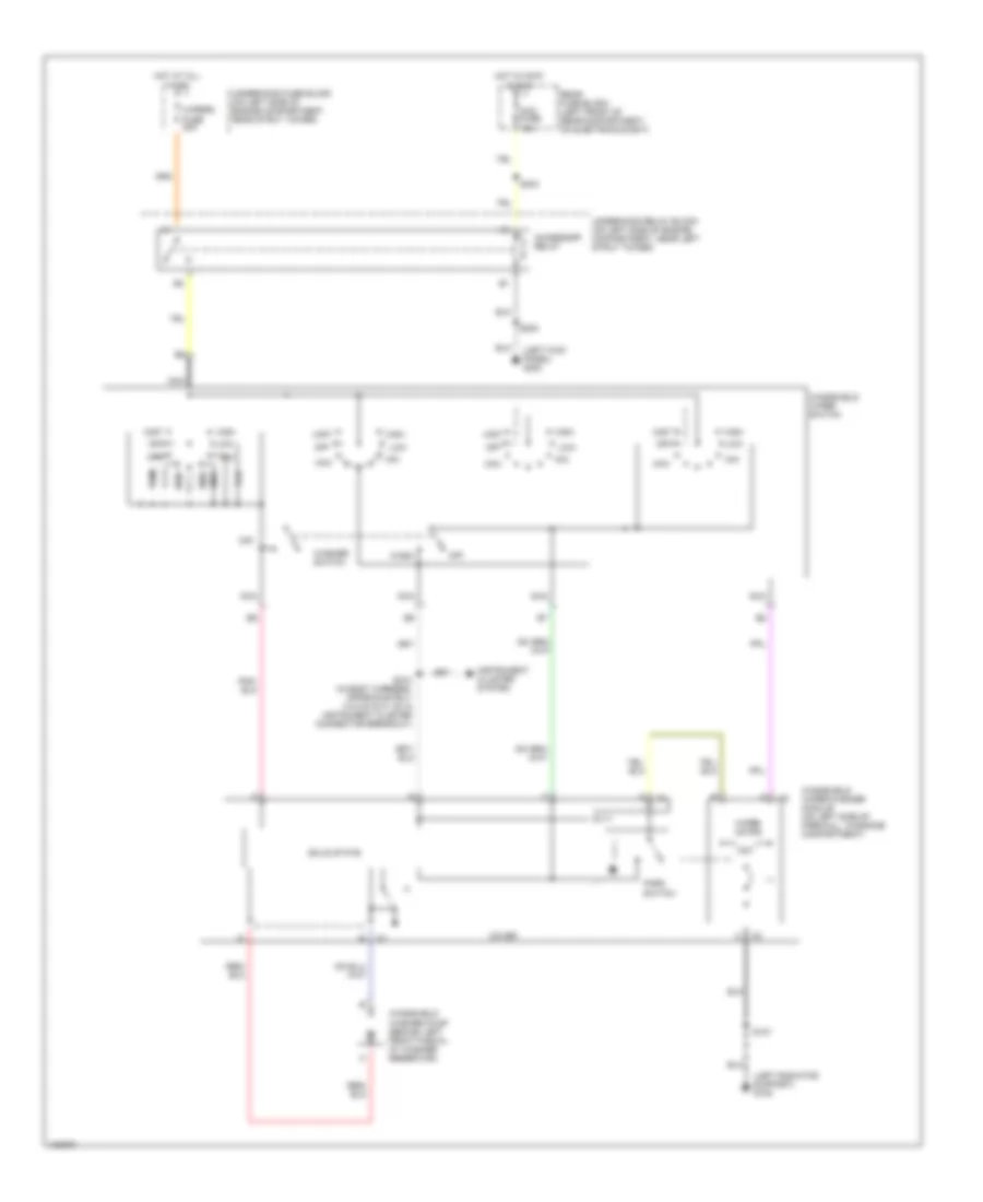 Электросхема стеклоочистителя, дворников и омывателя, без Rainsense для Cadillac Eldorado ESC 2000