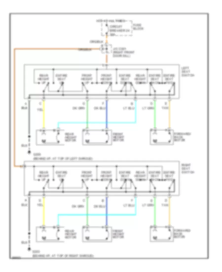 6 Way Power Seat Wiring Diagram for Cadillac DeVille 1990