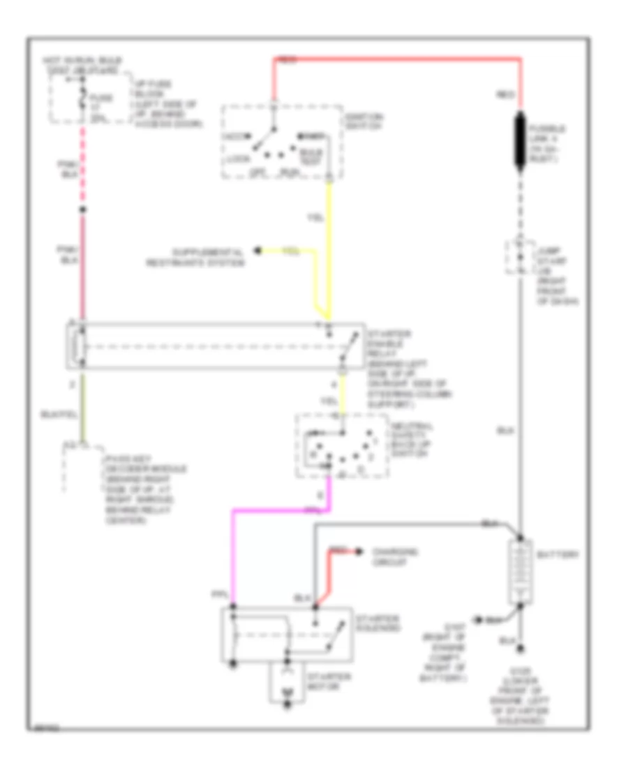 Starting Wiring Diagram for Cadillac DeVille 1990