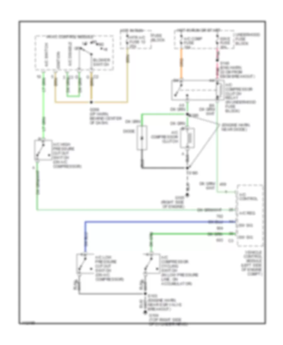 Compressor Wiring Diagram for Cadillac Escalade 2000