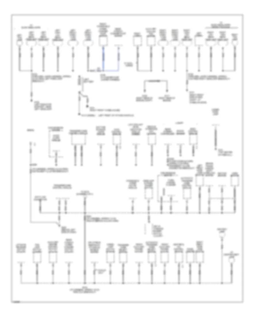 Ground Distribution Wiring Diagram 1 of 4 for Cadillac Escalade 2000