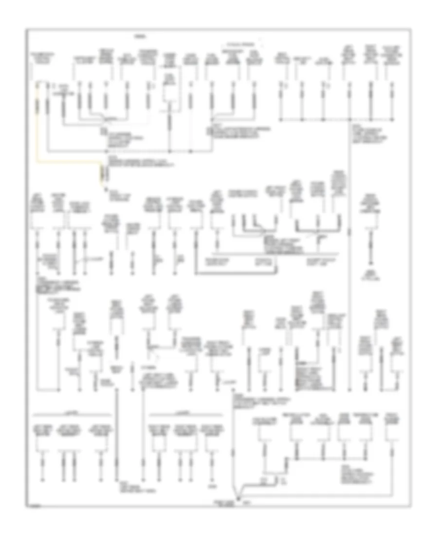 Ground Distribution Wiring Diagram 3 of 4 for Cadillac Escalade 2000