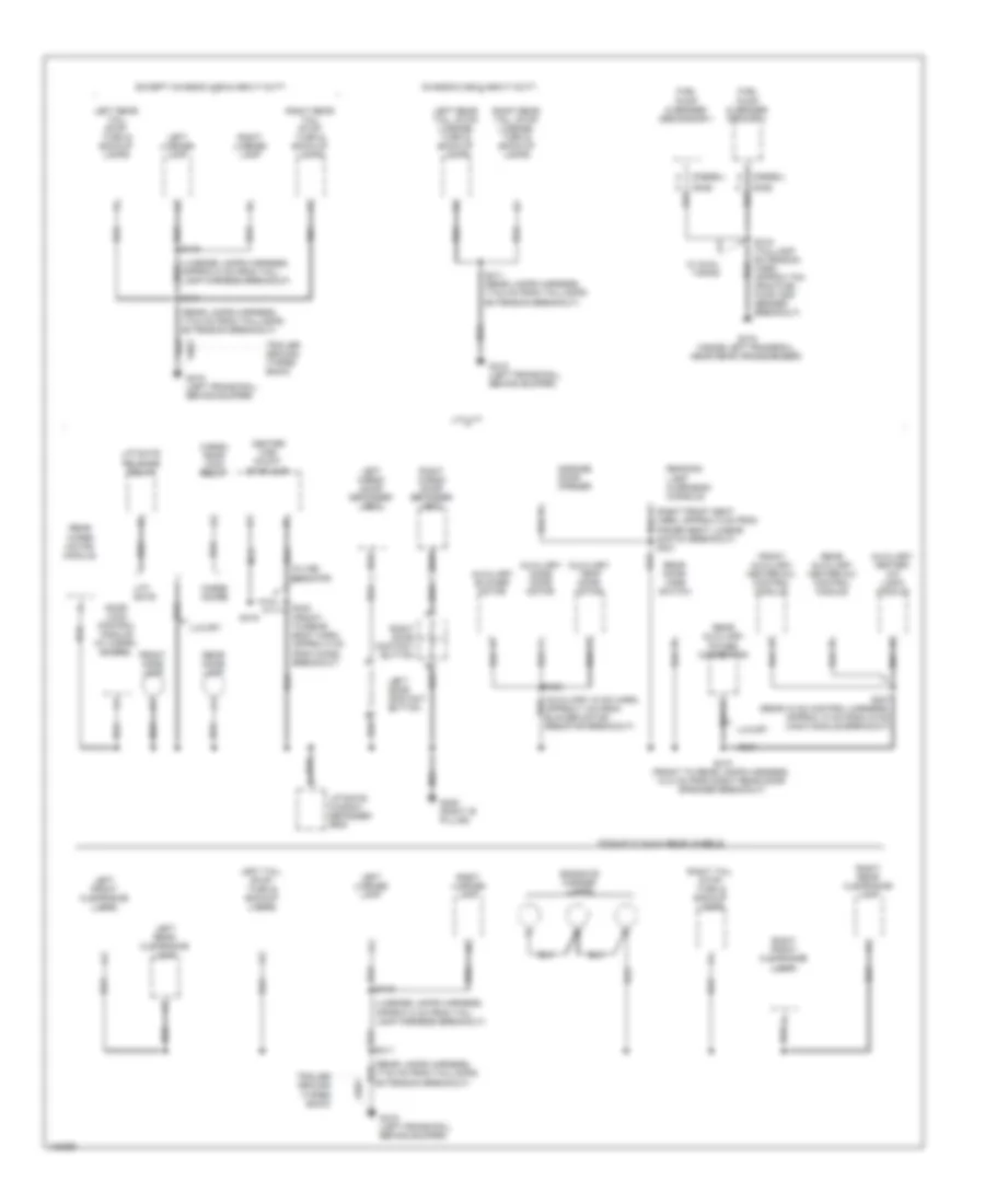 Ground Distribution Wiring Diagram 4 of 4 for Cadillac Escalade 2000