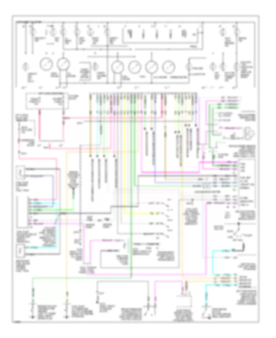Instrument Cluster Wiring Diagram for Cadillac Escalade 2000
