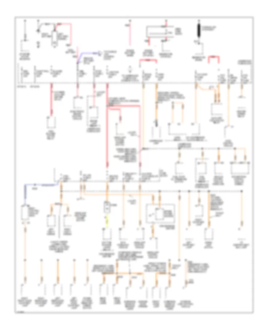 Power Distribution Wiring Diagram 1 of 5 for Cadillac Escalade 2000