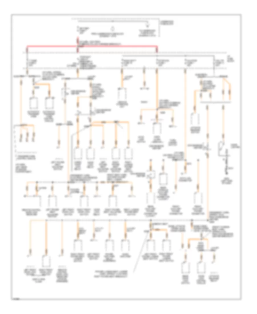 Power Distribution Wiring Diagram 2 of 5 for Cadillac Escalade 2000