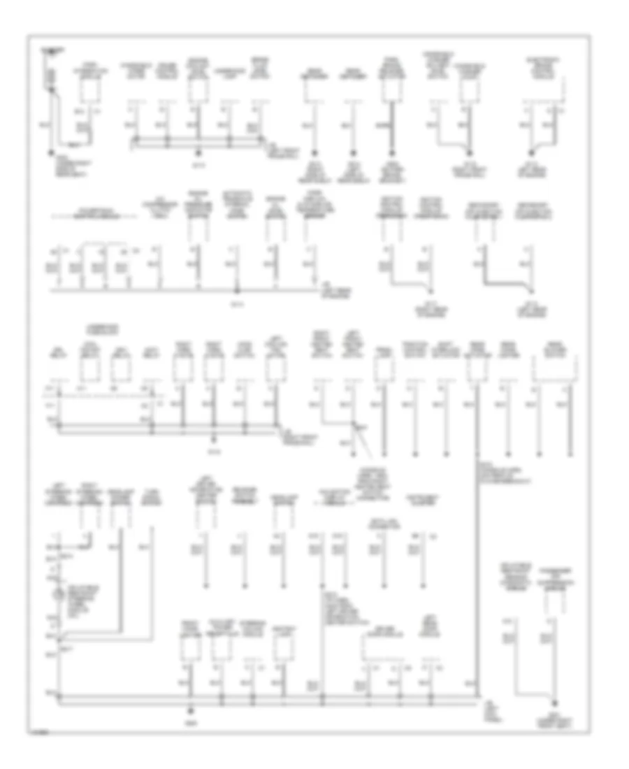 Ground Distribution Wiring Diagram 1 of 3 for Cadillac Seville SLS 2000