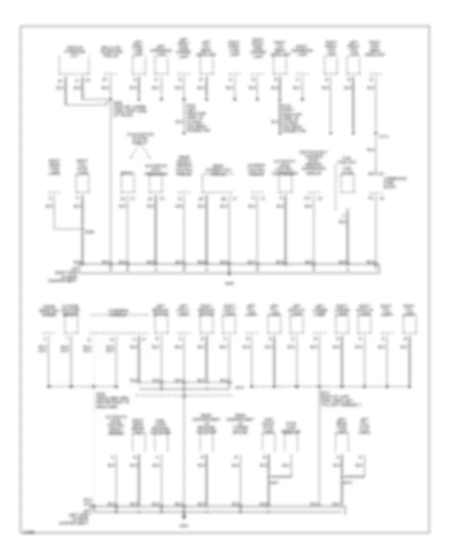 Ground Distribution Wiring Diagram 3 of 3 for Cadillac Seville SLS 2000