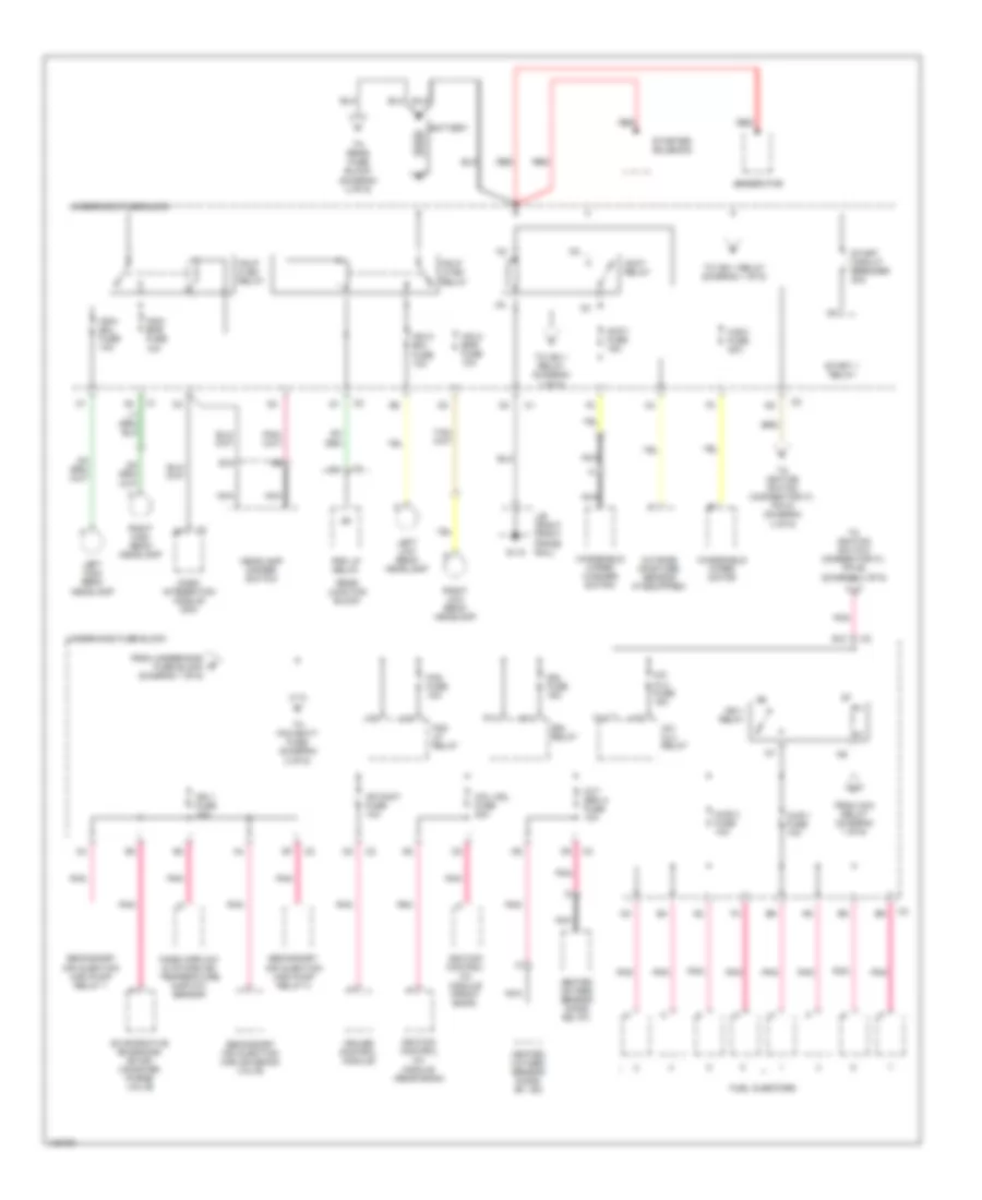 Power Distribution Wiring Diagram 1 of 6 for Cadillac Seville SLS 2000