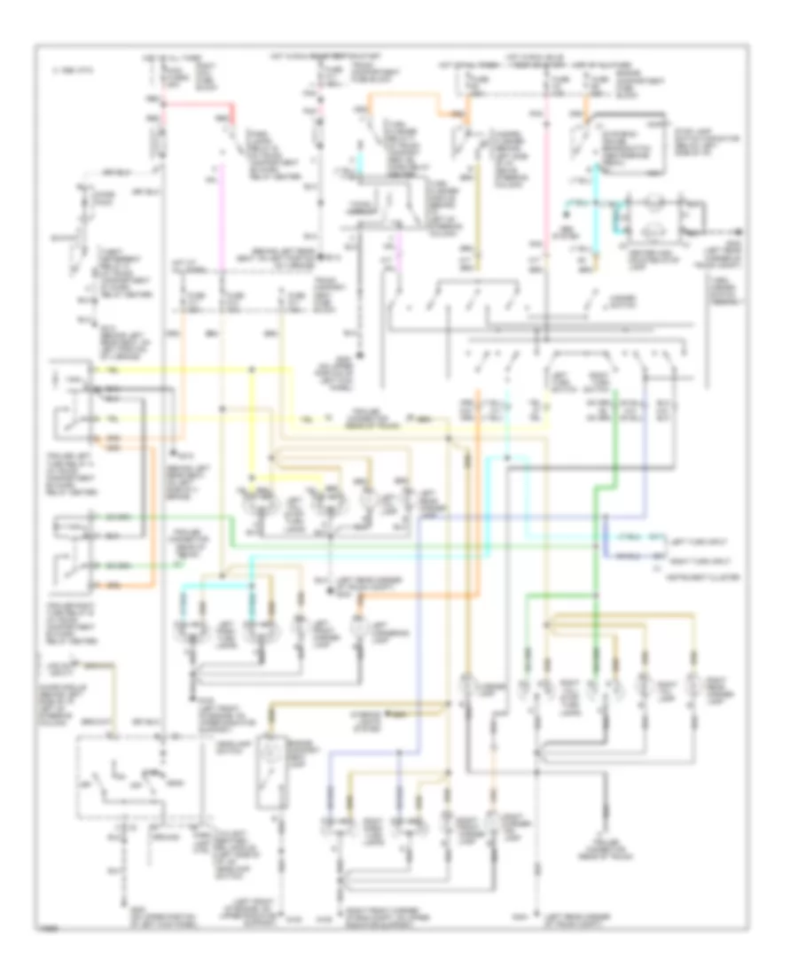 Exterior Light Wiring Diagram for Cadillac DeVille 1995