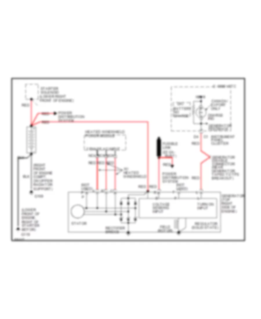 4 9L VIN B Charging Wiring Diagram for Cadillac DeVille 1995