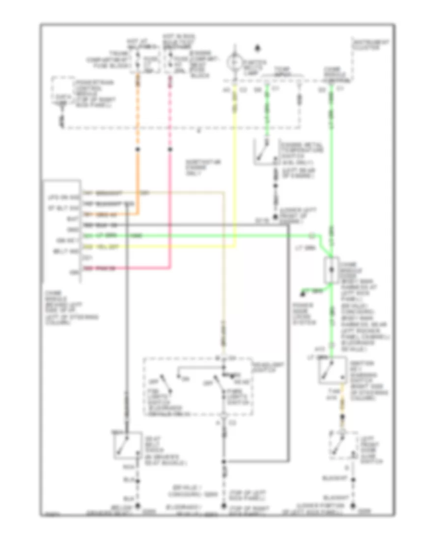 Warning System Wiring Diagrams for Cadillac DeVille 1995