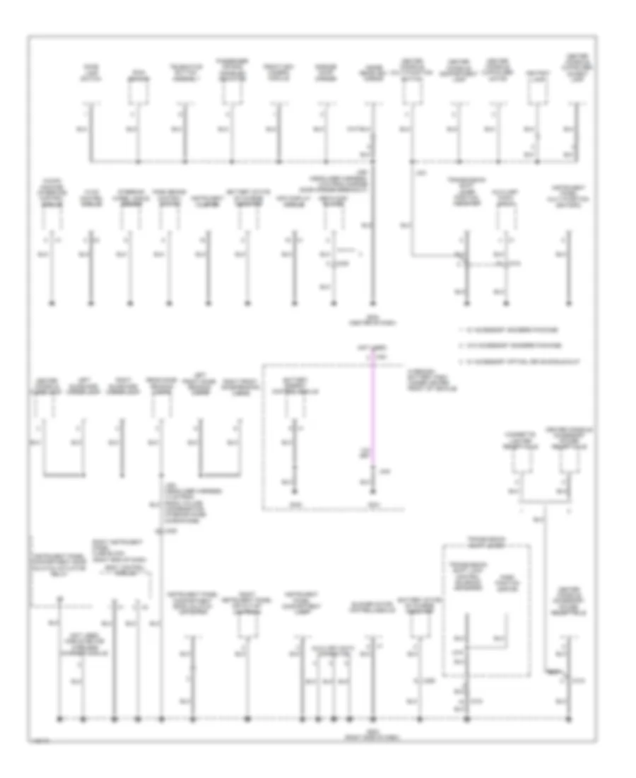 Ground Distribution Wiring Diagram 3 of 6 for Cadillac EDiscovery 2014