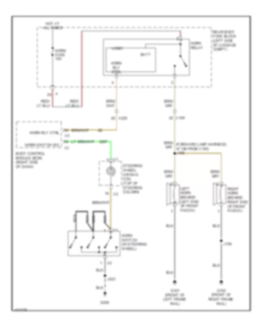 Horn Wiring Diagram for Cadillac EDiscovery 2014
