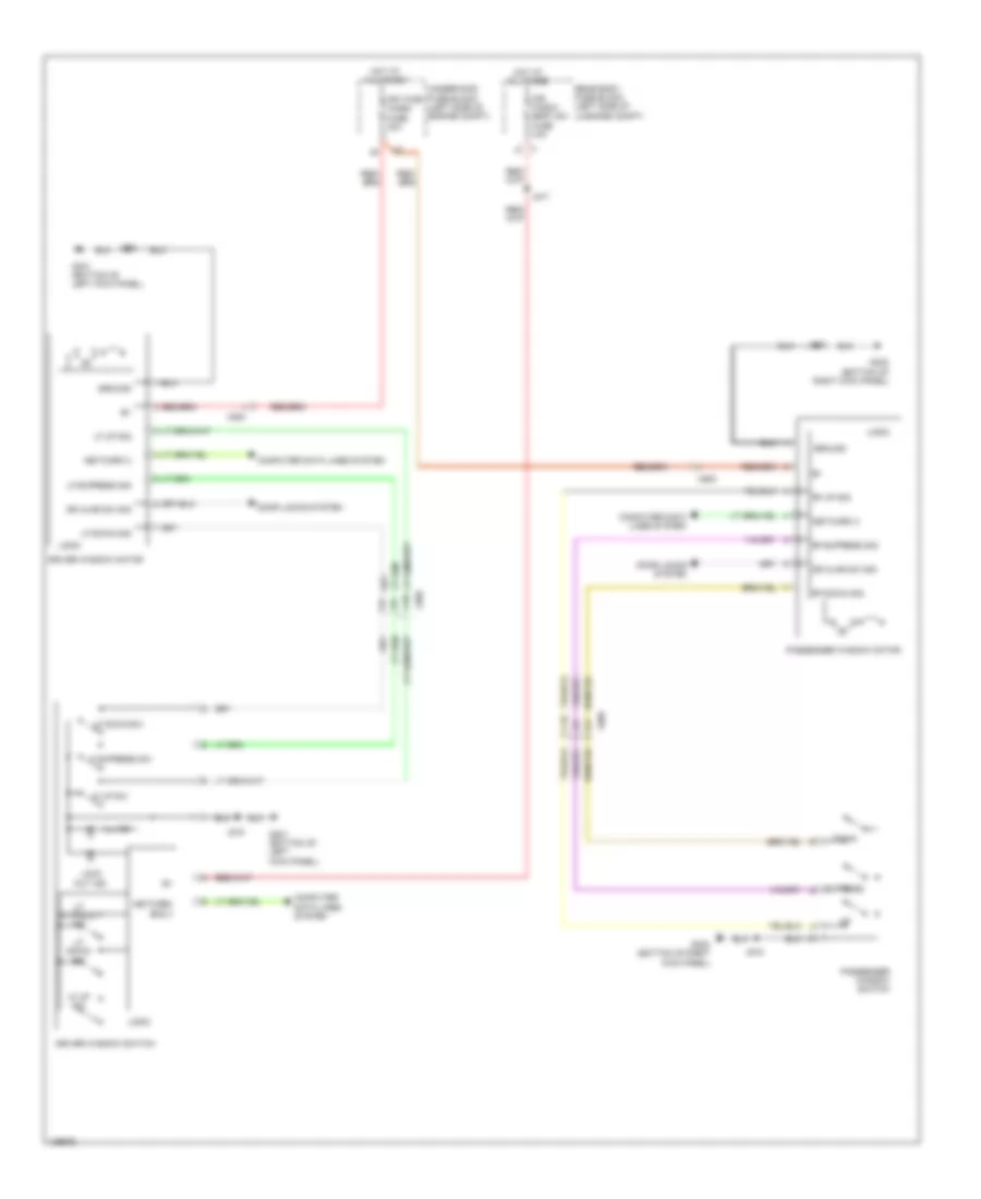 Power Windows Wiring Diagram for Cadillac EDiscovery 2014