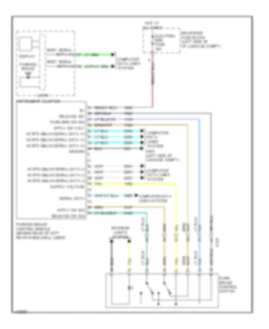 Park Brake System Wiring Diagram for Cadillac EDiscovery 2014