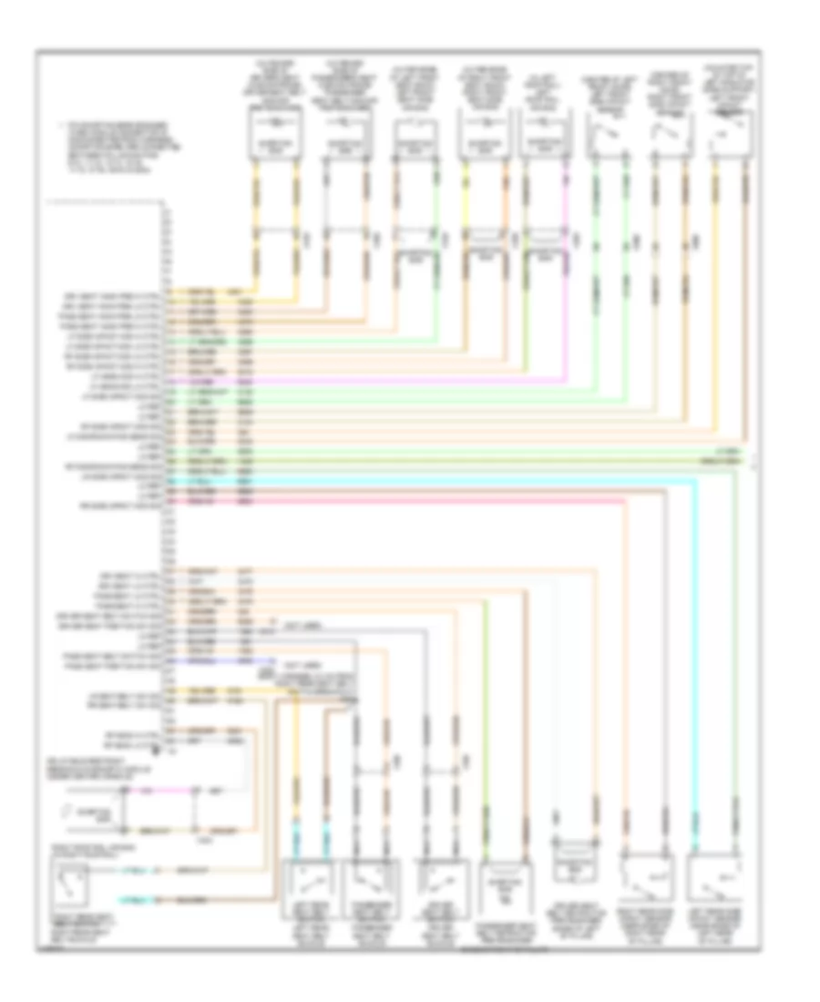Supplemental Restraints Wiring Diagram 1 of 2 for Cadillac EDiscovery 2014