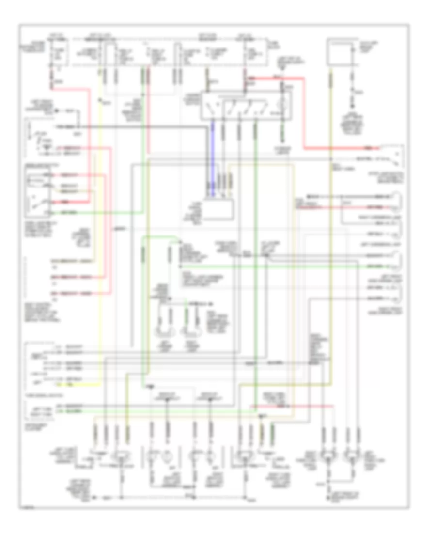 Exterior Lamps Wiring Diagram for Cadillac Catera 2001