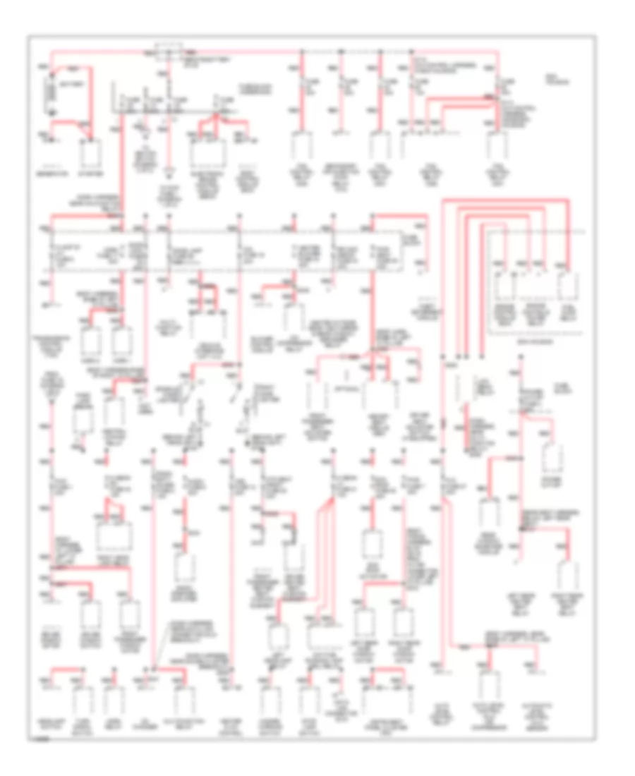Power Distribution Wiring Diagram 1 of 2 for Cadillac Catera 2001