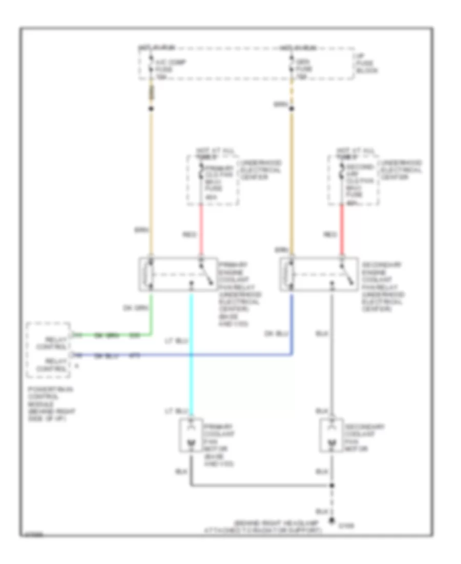 Cooling Fan Wiring Diagram for Cadillac Fleetwood 1995