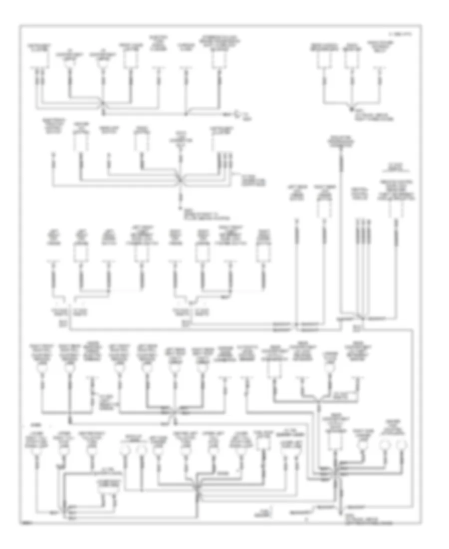 Ground Distribution Wiring Diagram 2 of 2 for Cadillac Fleetwood 1995