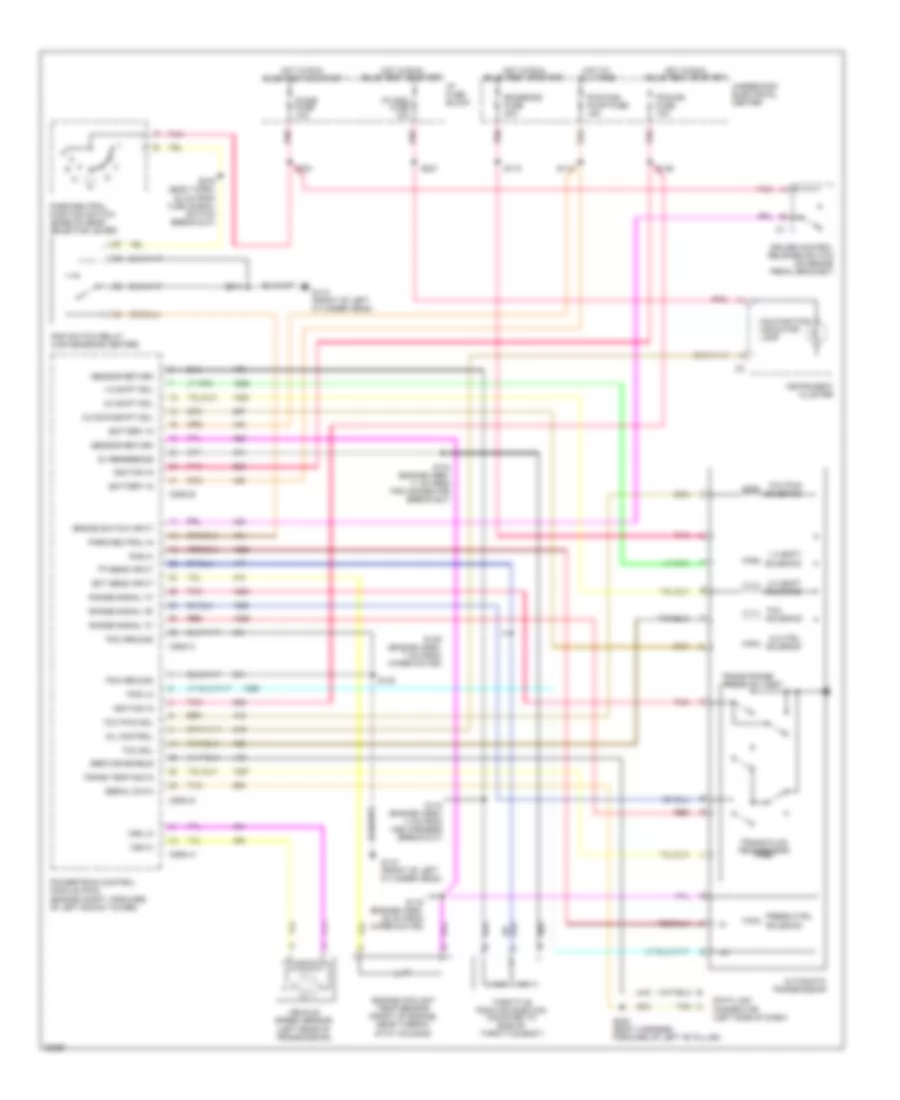 5.7L (VIN P), Transmission Wiring Diagram for Cadillac Fleetwood 1995
