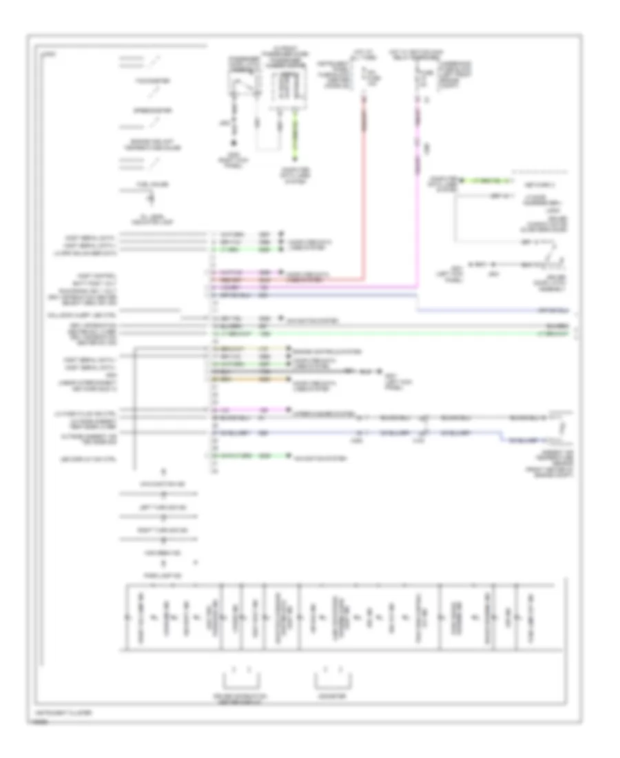 Instrument Cluster Wiring Diagram (1 of 2) for Cadillac SRX 2013