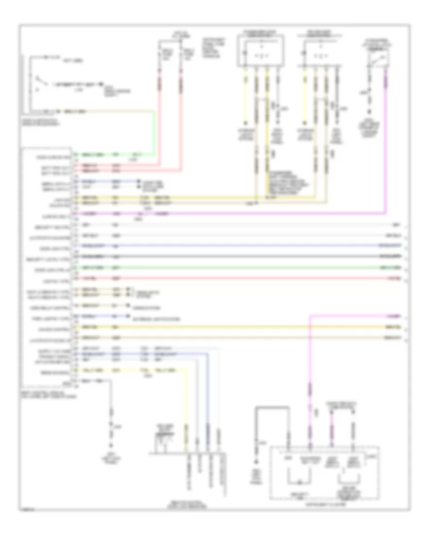 Power Door Locks Wiring Diagram, without Passive Keyless Entry (1 of 3) for Cadillac SRX 2013