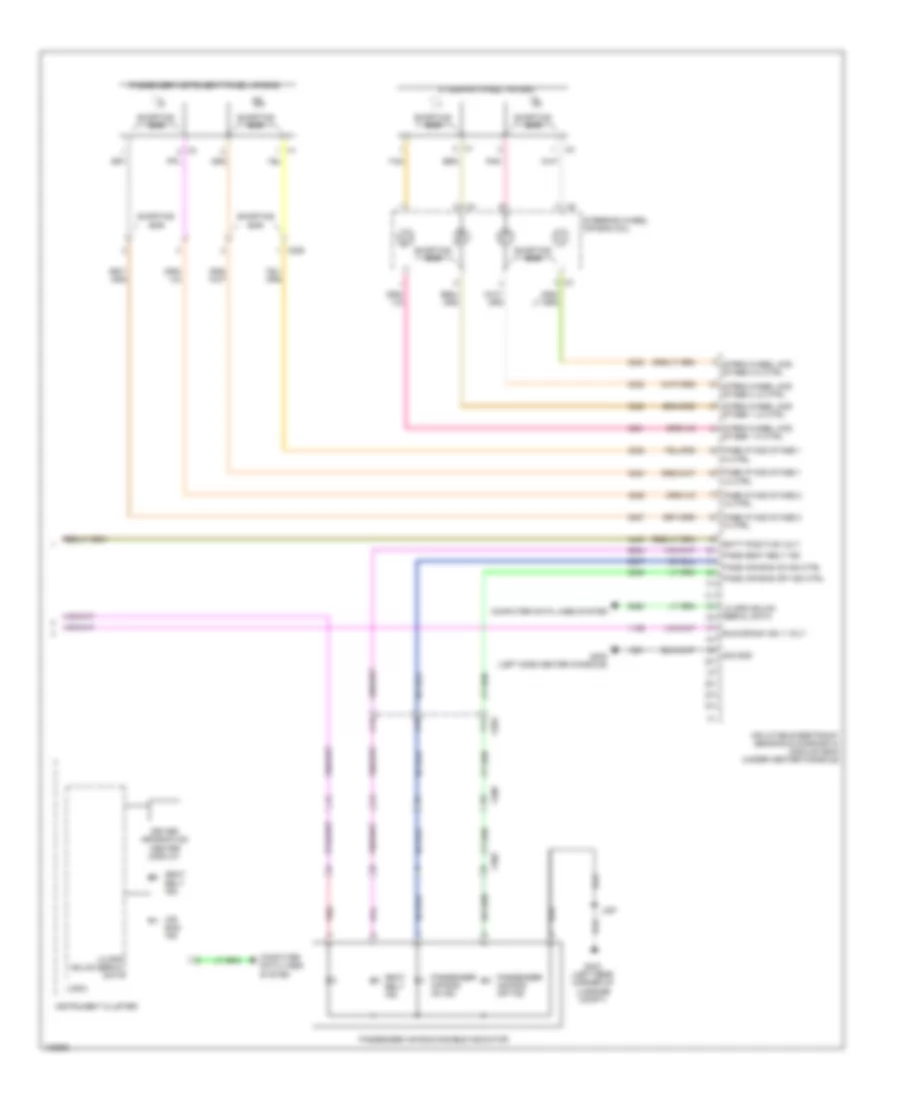 Supplemental Restraints Wiring Diagram (3 of 3) for Cadillac SRX 2013