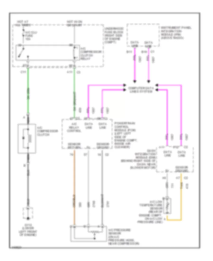 Compressor Wiring Diagram for Cadillac DeVille DHS 2001
