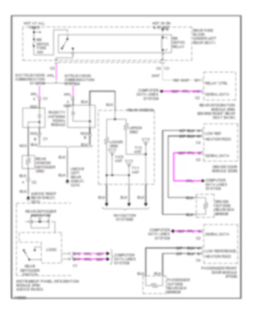 Defogger Wiring Diagram for Cadillac DeVille DHS 2001