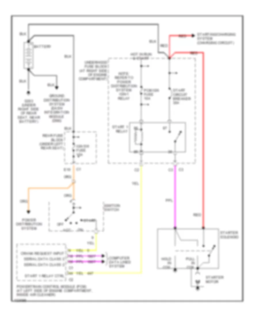 Starting Wiring Diagram for Cadillac DeVille DHS 2001