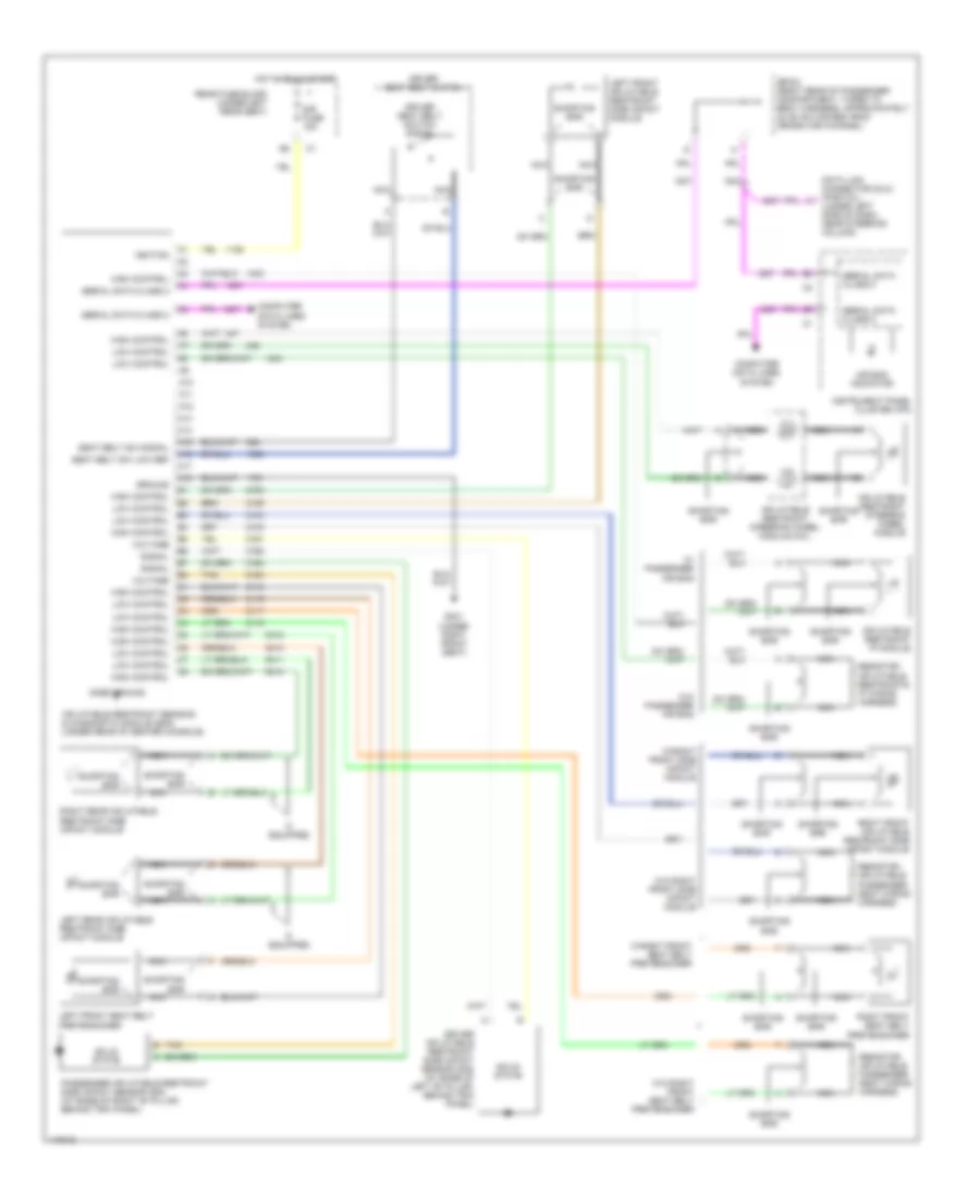 Supplemental Restraint Wiring Diagram for Cadillac DeVille DHS 2001