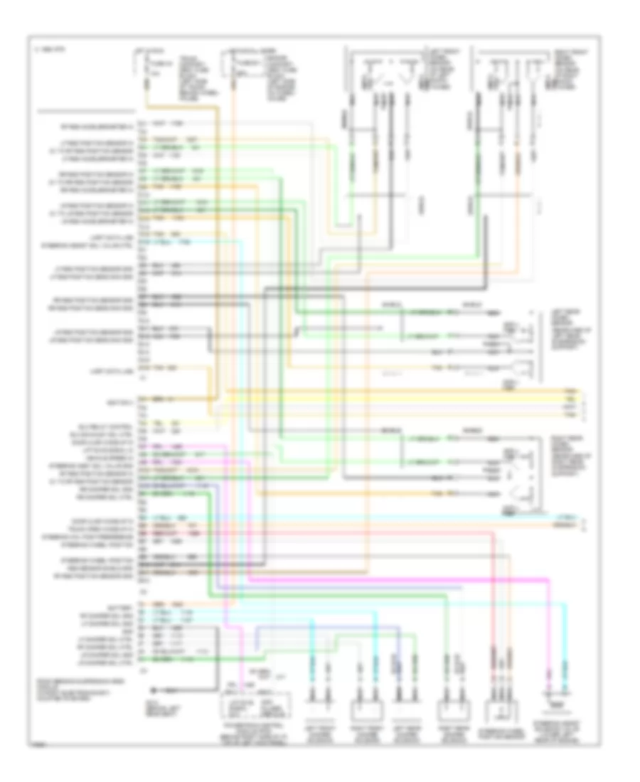 Electronic Suspension Wiring Diagram 1 of 2 for Cadillac Seville SLS 1995