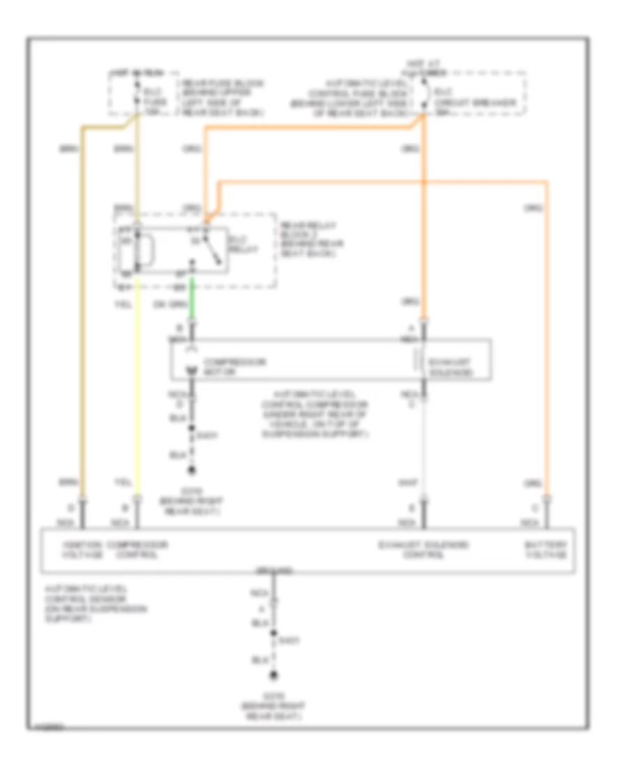 Electronic Level Control Wiring Diagram without Electronic Air Suspension for Cadillac Eldorado ESC 2001